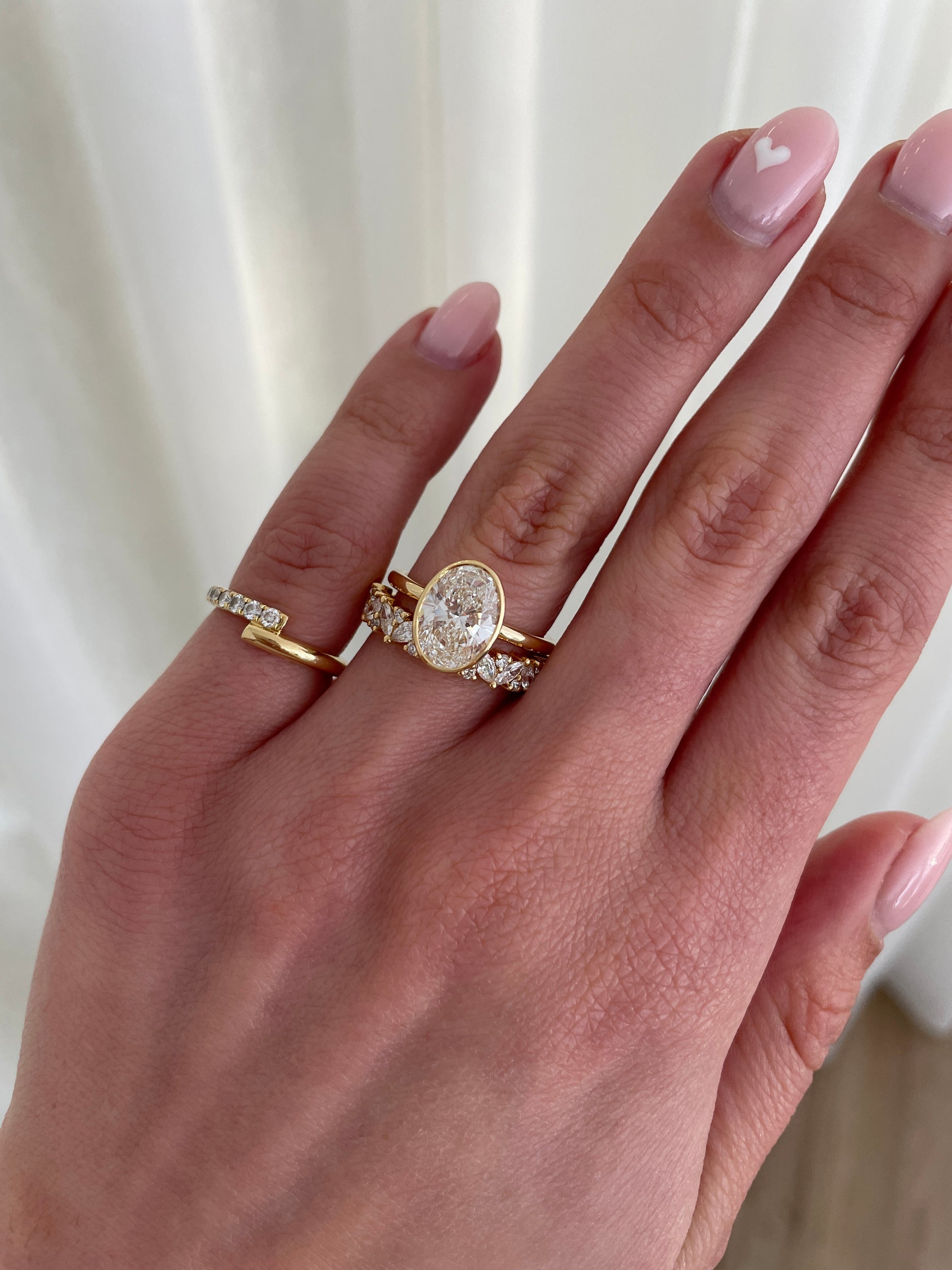 1.57 TCW marquise and round cut moissanite half eternity wedding band – luxurious alternating design set in polished gold, perfect for bold bridal stacking or standalone wear.