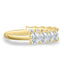 2.50 TCW radiant cut moissanite half eternity wedding band – luxurious gold band featuring brilliant step-cut stones, perfect for glamorous bridal or stacking wear.