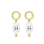 2.00 CT marquise cut moissanite diamond hoop earrings – stylish and elegant gold hoops featuring elongated marquise stones, perfect for bridal glamour or evening wear.