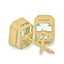 2.00 TCW emerald cut moissanite bezel set earrings – sleek and sophisticated gold studs featuring step-cut stones, perfect for modern bridal or everyday luxury.