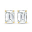 2.00 TCW emerald cut moissanite stud earrings – timeless and elegant diamond alternative set in polished gold, perfect for everyday luxury or special occasions.