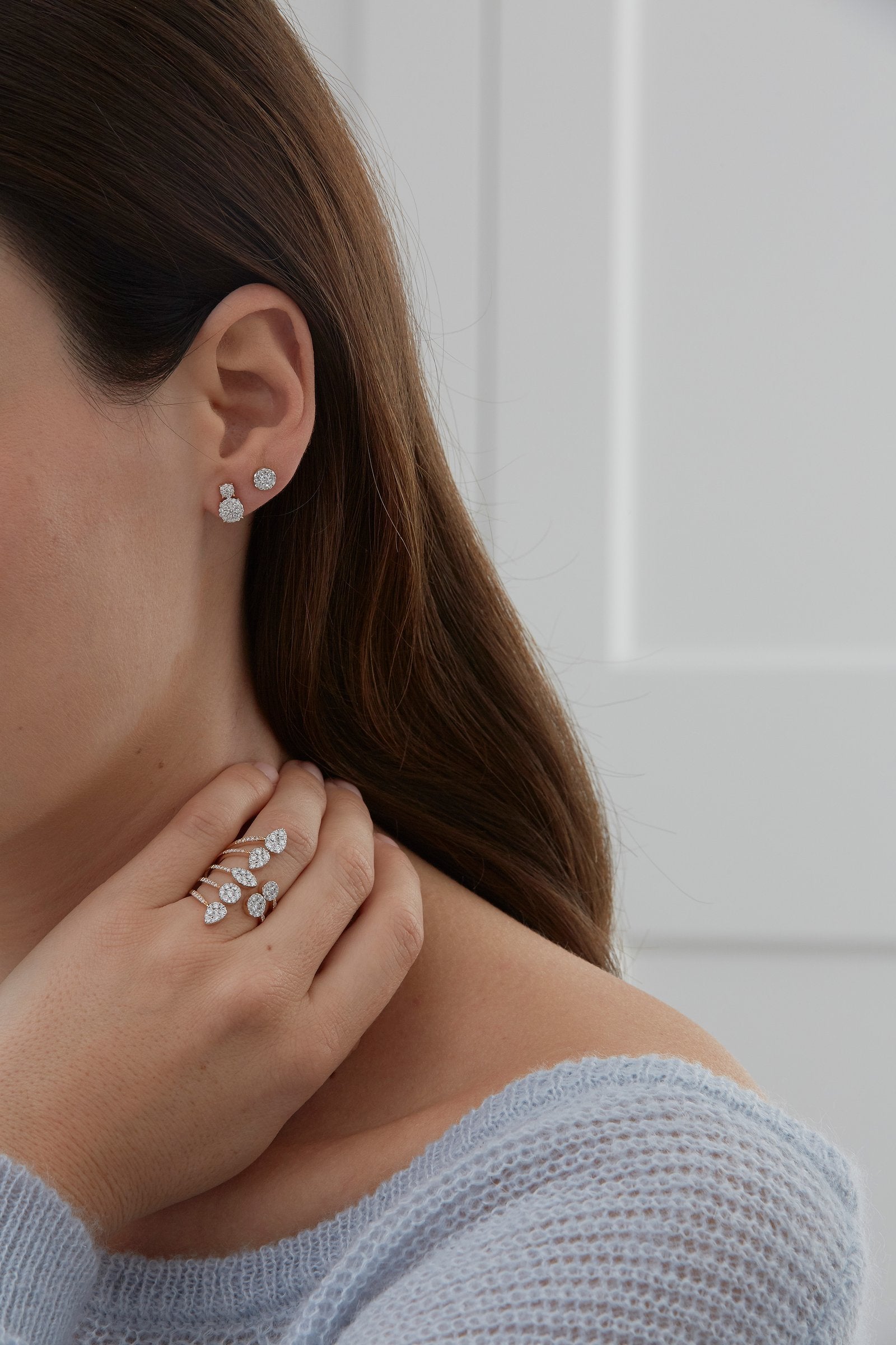 2.0 TCW Round Moissanite Diamond Studs Earrings - crownmoissanite