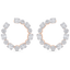 2.57 TCW Round & Baguette Moissanite Diamond Hoop Earrings - crownmoissanite