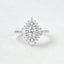 0.43 CT Oval Cut Ballerina Moissanite Engagement Ring - crownmoissanite
