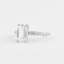 1.60 CT Emerald Solitaire & Pave Setting Moissanite Engagement Ring - crownmoissanite
