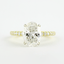 1.33 CT Oval Solitaire & Pave Setting Moissanite Engagement Ring - crownmoissanite