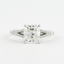 1.20 CT Cushion Solitaire & Split Shank Moissanite Engagement Ring - crownmoissanite