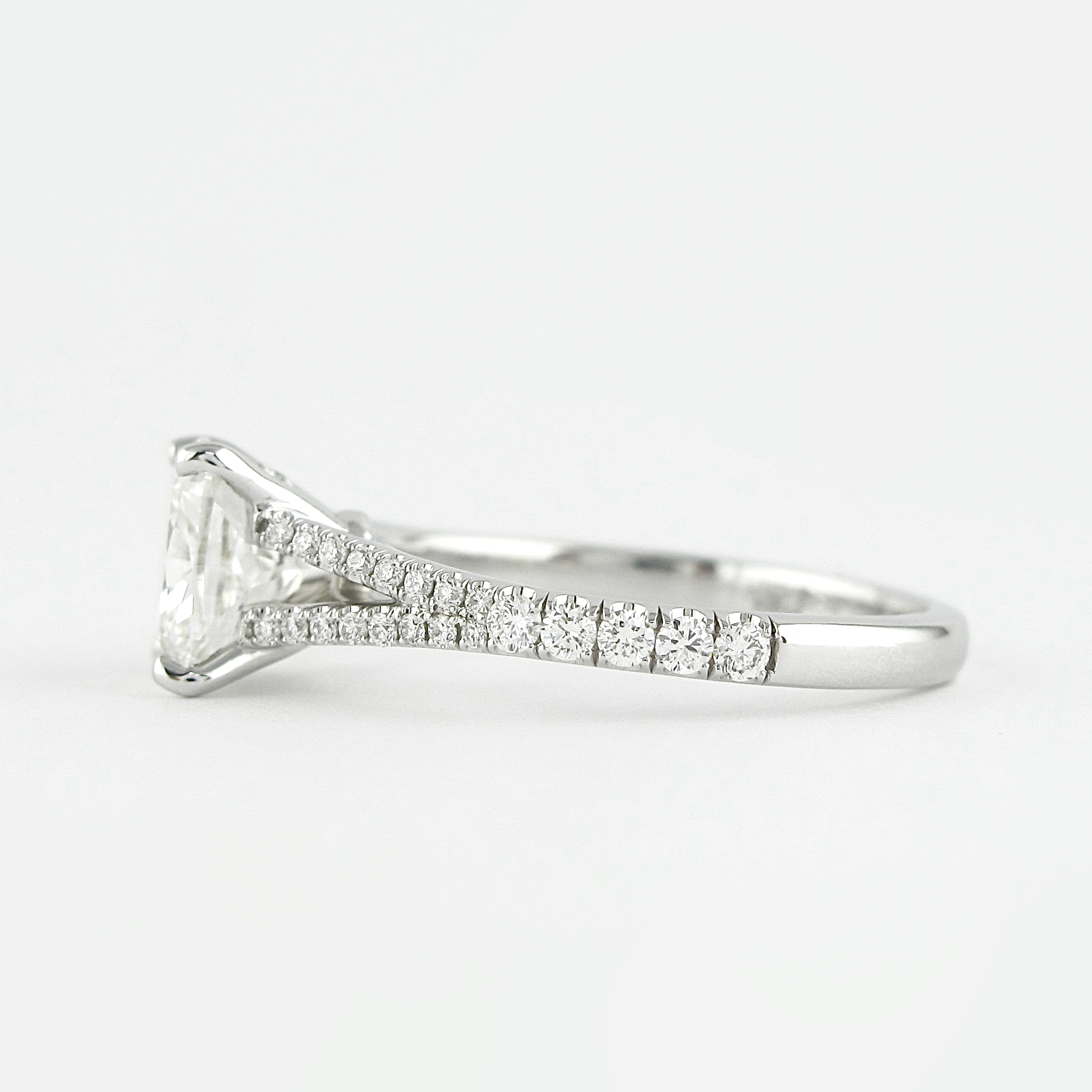 1.20 CT Cushion Shaped Moissanite Solitaire Engagement Ring - crownmoissanite