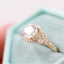 1.0 CT Round Shaped Moissanite Halo Engagement Ring - crownmoissanite