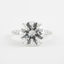 1.5 CT Round Shaped Moissanite Hidden Halo Engagement Ring - crownmoissanite