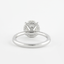 1.5 CT Round Shaped Moissanite Hidden Halo Engagement Ring - crownmoissanite