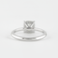 1.80 CT Cushion Shaped Moissanite Hidden Halo Engagement Ring - crownmoissanite