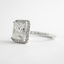 2.0 CT Princess Cut Halo Style Moissanite Engagement Ring - crownmoissanite