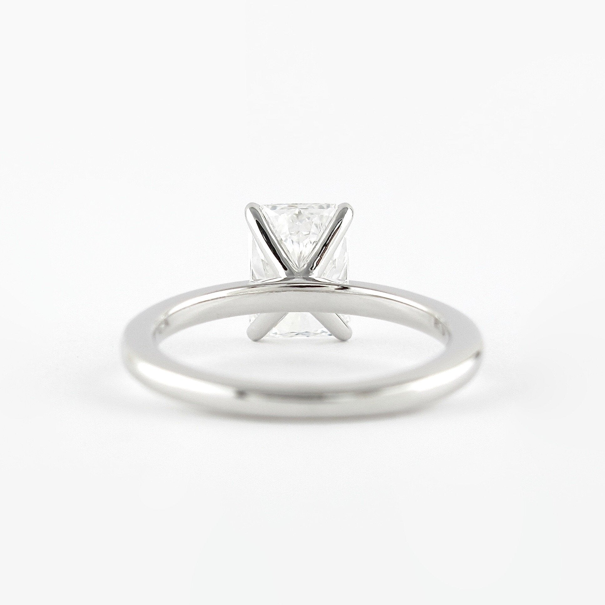 1.8 CT Radiant Shaped Moissanite Solitaire Engagement Ring - crownmoissanite