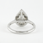 0.75 CT Pear Cut Double Halo Style Moissanite Engagement Ring - crownmoissanite