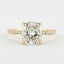 1.5 CT Cushion Shaped Moissanite Hidden Halo Engagement Ring - crownmoissanite