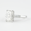 2.30 CT Emerald Three Stone Style Moissanite Engagement Ring - crownmoissanite