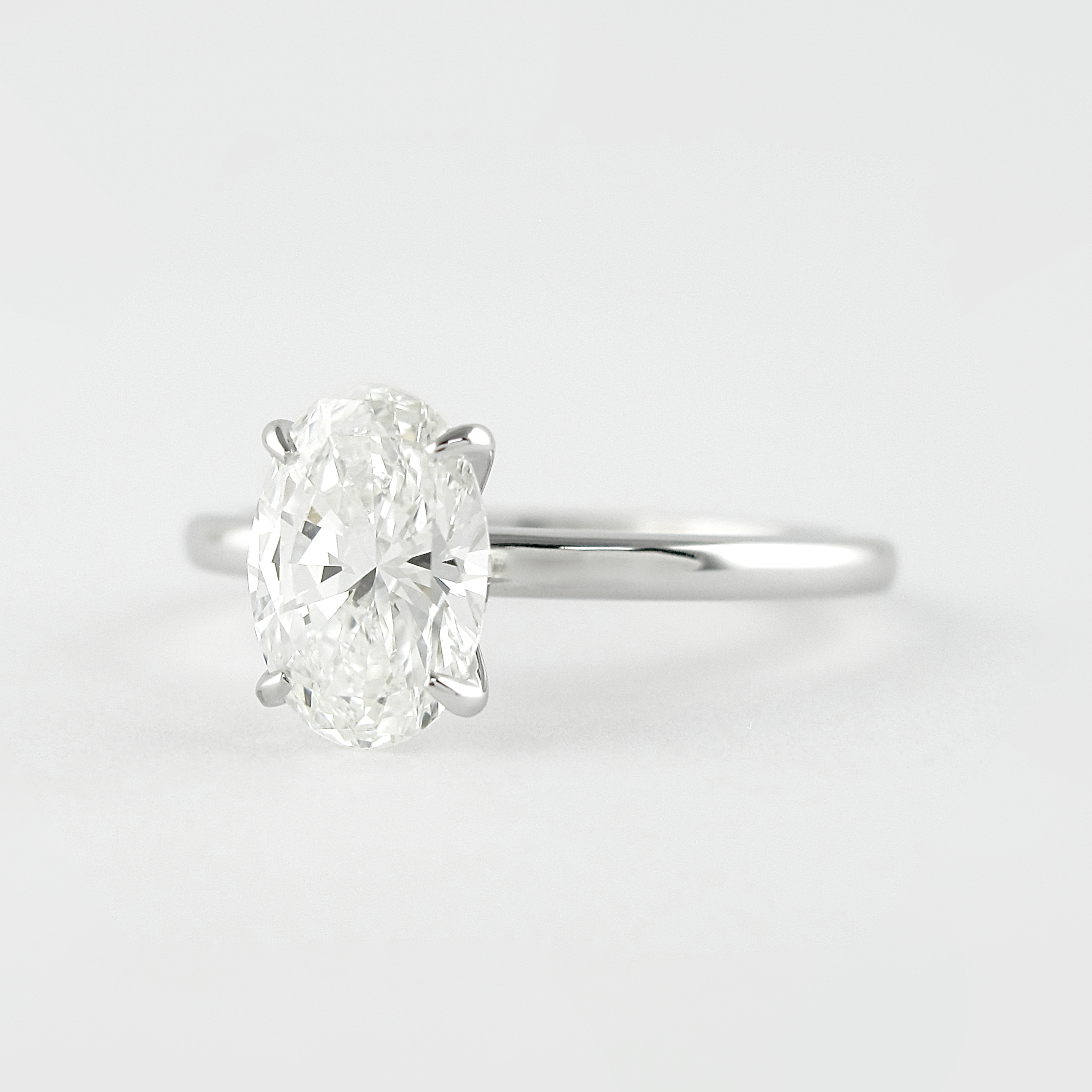 1.33 CT Oval Solitaire Style Moissanite Engagement Ring - crownmoissanite