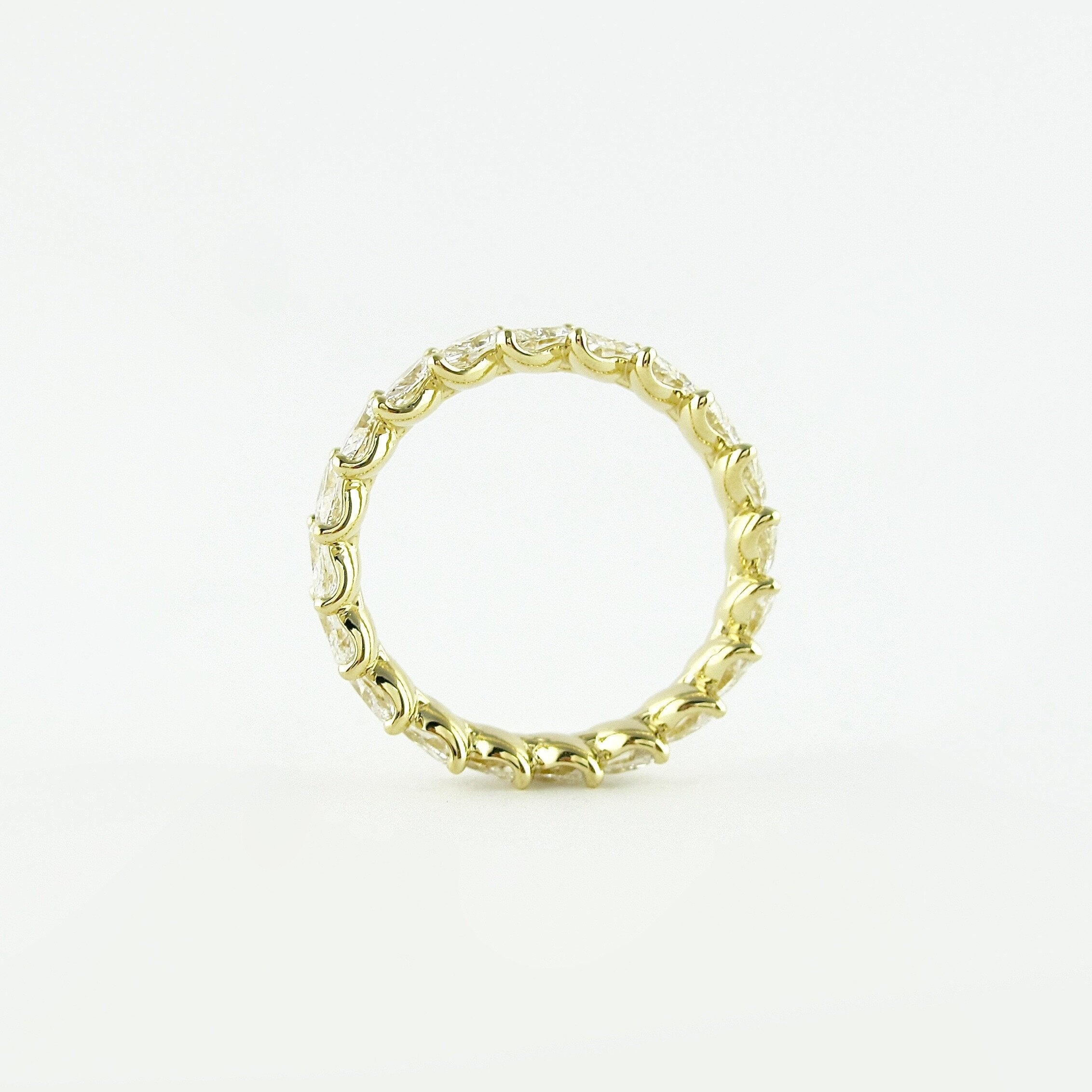 1.32 CT Marquise Shaped Moissanite Full Eternity Wedding Band - crownmoissanite