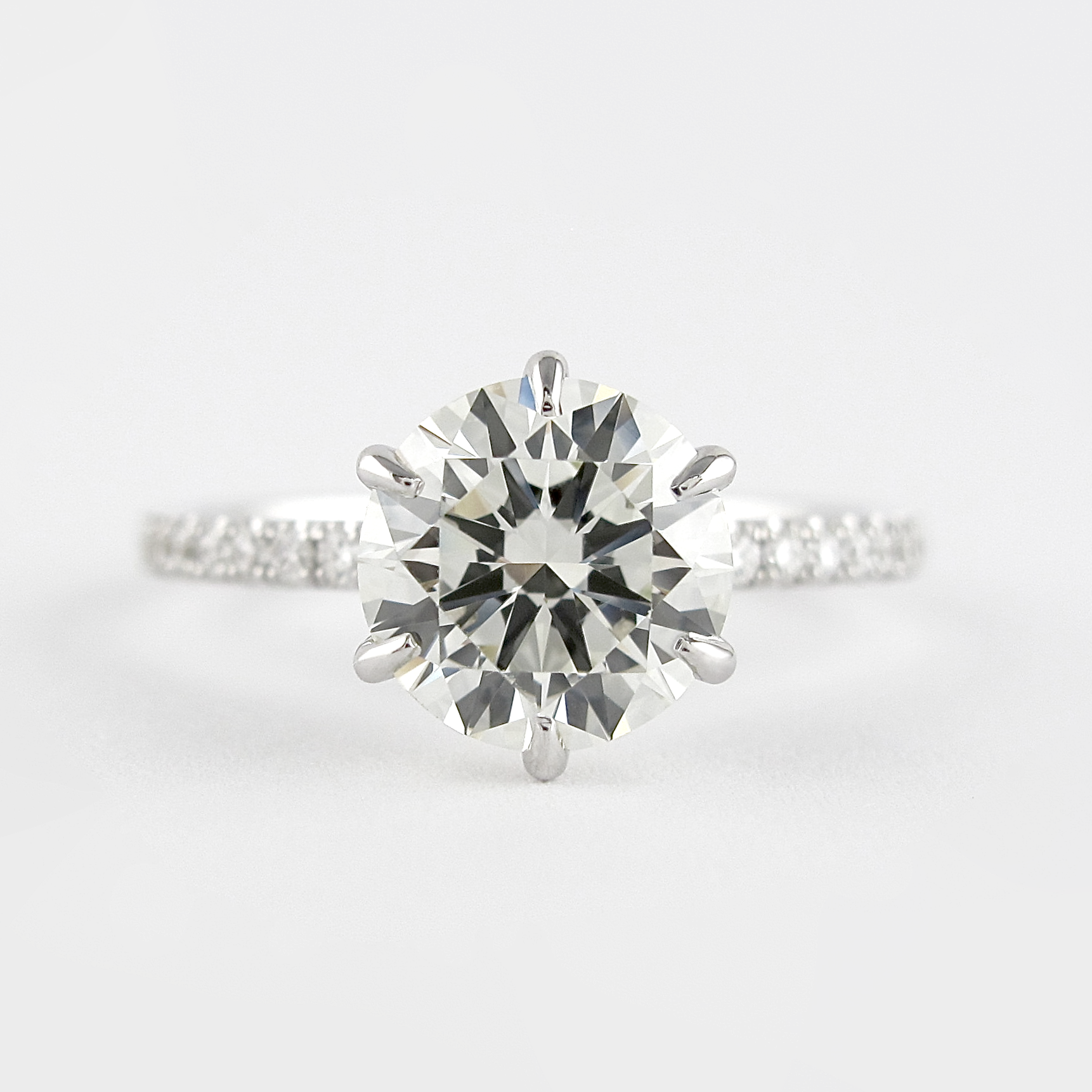 1.20 CT Round Shaped Moissanite Solitaire Engagement Ring - crownmoissanite