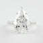 2.10 CT Pear Shaped Moissanite Hidden Halo Engagement Ring - crownmoissanite