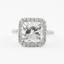2.15 CT Cushion Cut Halo Style Moissanite Engagement Ring - crownmoissanite