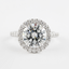 1.0 CT Round Shaped Moissanite Halo Engagement Ring - crownmoissanite