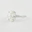1.33 CT Oval Pave Setting Moissanite Engagement Ring - crownmoissanite