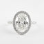 2.72 CT Oval Cut Halo Style Moissanite Engagement Ring - crownmoissanite