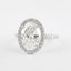 2.72 CT Oval Cut Halo Style Moissanite Engagement Ring - crownmoissanite