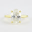 1.33 CT Oval Shaped Moissanite Solitaire Engagement Ring - crownmoissanite