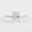 1.8 CT Radiant Solitaire & Pave Moissanite Engagement Ring - crownmoissanite