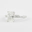 1.8 CT Radiant Solitaire & Pave Moissanite Engagement Ring - crownmoissanite