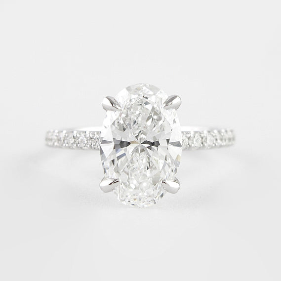 1.33 CT Oval Shaped Moissanite Solitaire Engagement Ring - crownmoissanite