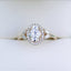 1.33 CT Oval Shaped Moissanite Halo Engagement Ring - crownmoissanite