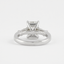 2.30 CT Emerald Three Stone Style Moissanite Engagement Ring - crownmoissanite
