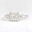 1.75 CT Princess Three Stone Style Moissanite Engagement Ring - crownmoissanite