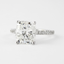 1.5 CT Cushion Solitaire & Pave Moissanite Engagement Ring - crownmoissanite