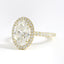 4.0 CT Oval Cut Halo Style Moissanite Engagement Ring - crownmoissanite