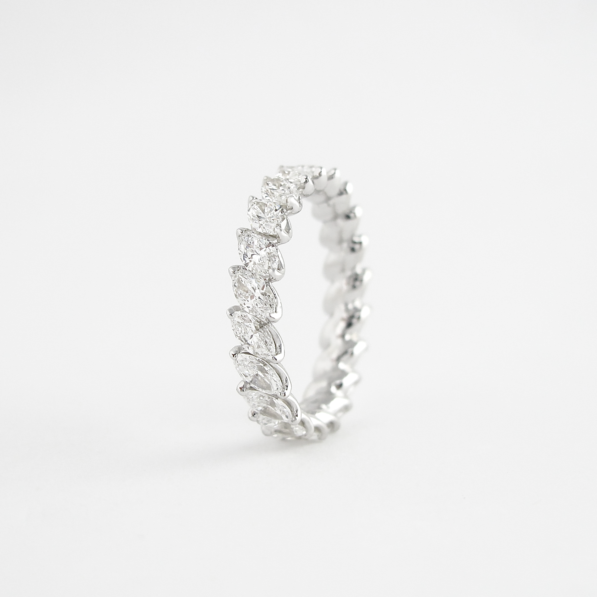 1.32 CT Marquise Cut Full Eternity Moissanite Wedding Band - crownmoissanite