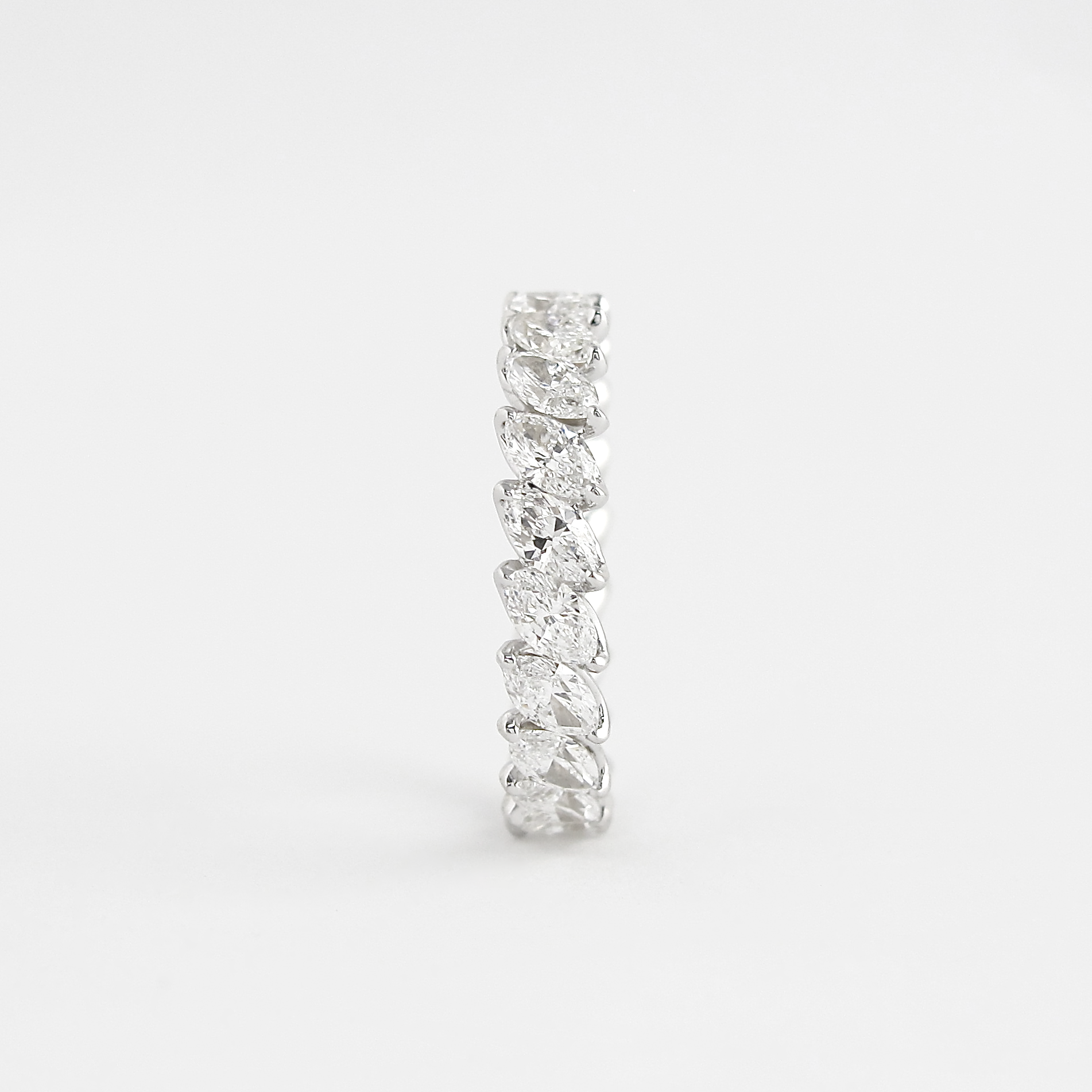 1.32 CT Marquise Cut Full Eternity Moissanite Wedding Band - crownmoissanite