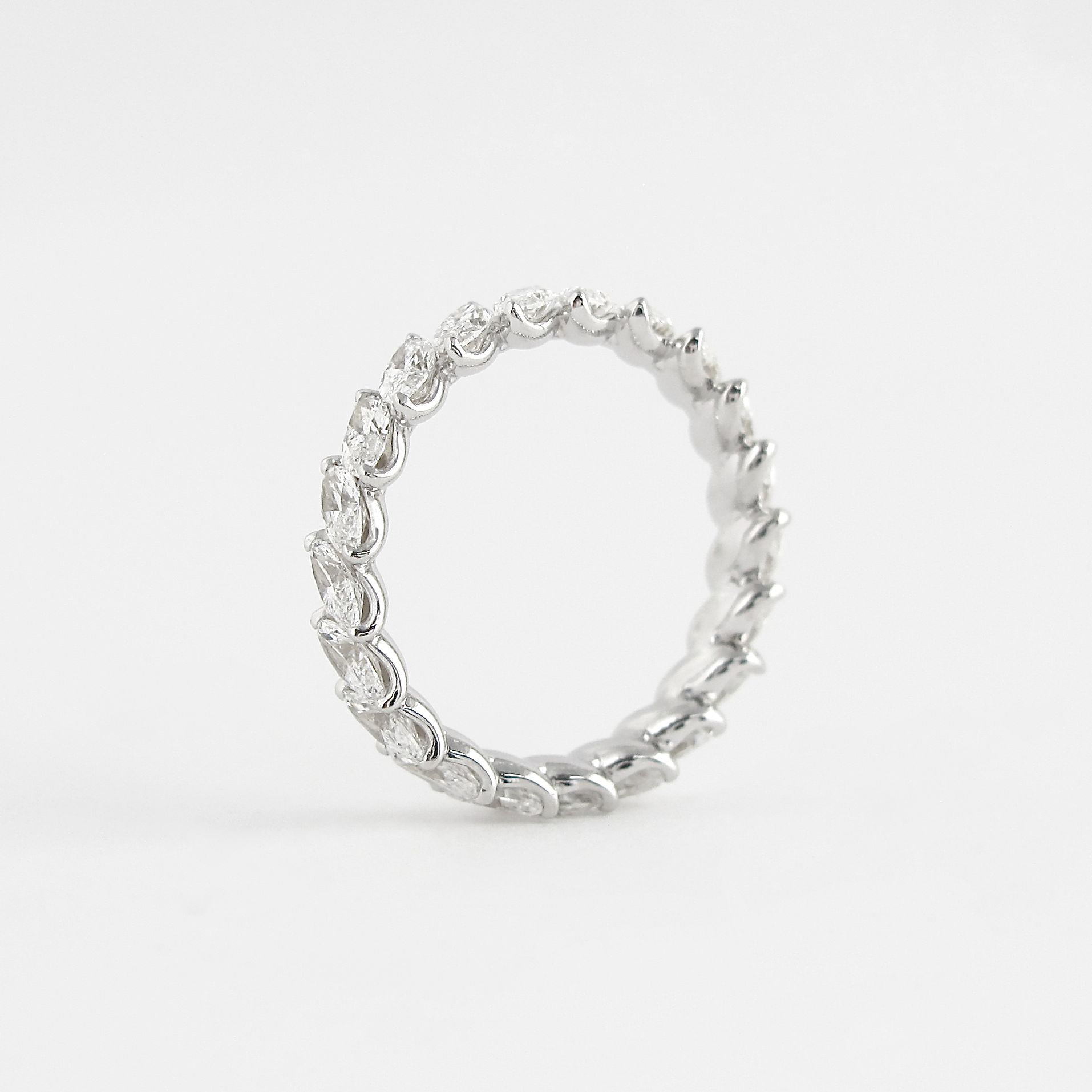 1.32 CT Marquise Cut Full Eternity Moissanite Wedding Band - crownmoissanite