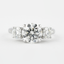 1.20 CT Round Three Stone Moissanite Engagement Ring - crownmoissanite