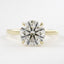 1.35 CT Round Shaped Moissanite Hidden Halo Engagement Ring - crownmoissanite