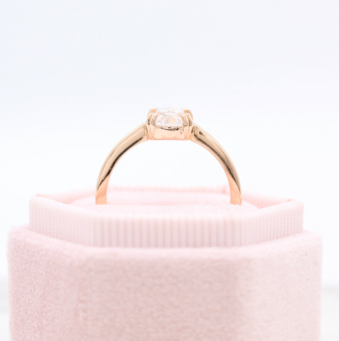 1.33 CT Oval Cut Solitaire Moissanite Engagement Ring - crownmoissanite