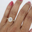 1.91 CT Oval Cut Halo Moissanite Engagement Ring - crownmoissanite