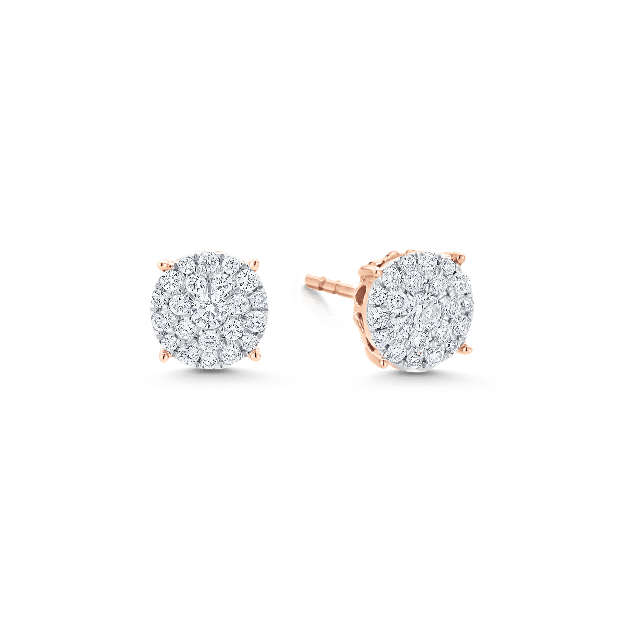 2.0 TCW Round Moissanite Diamond Studs Earrings - crownmoissanite