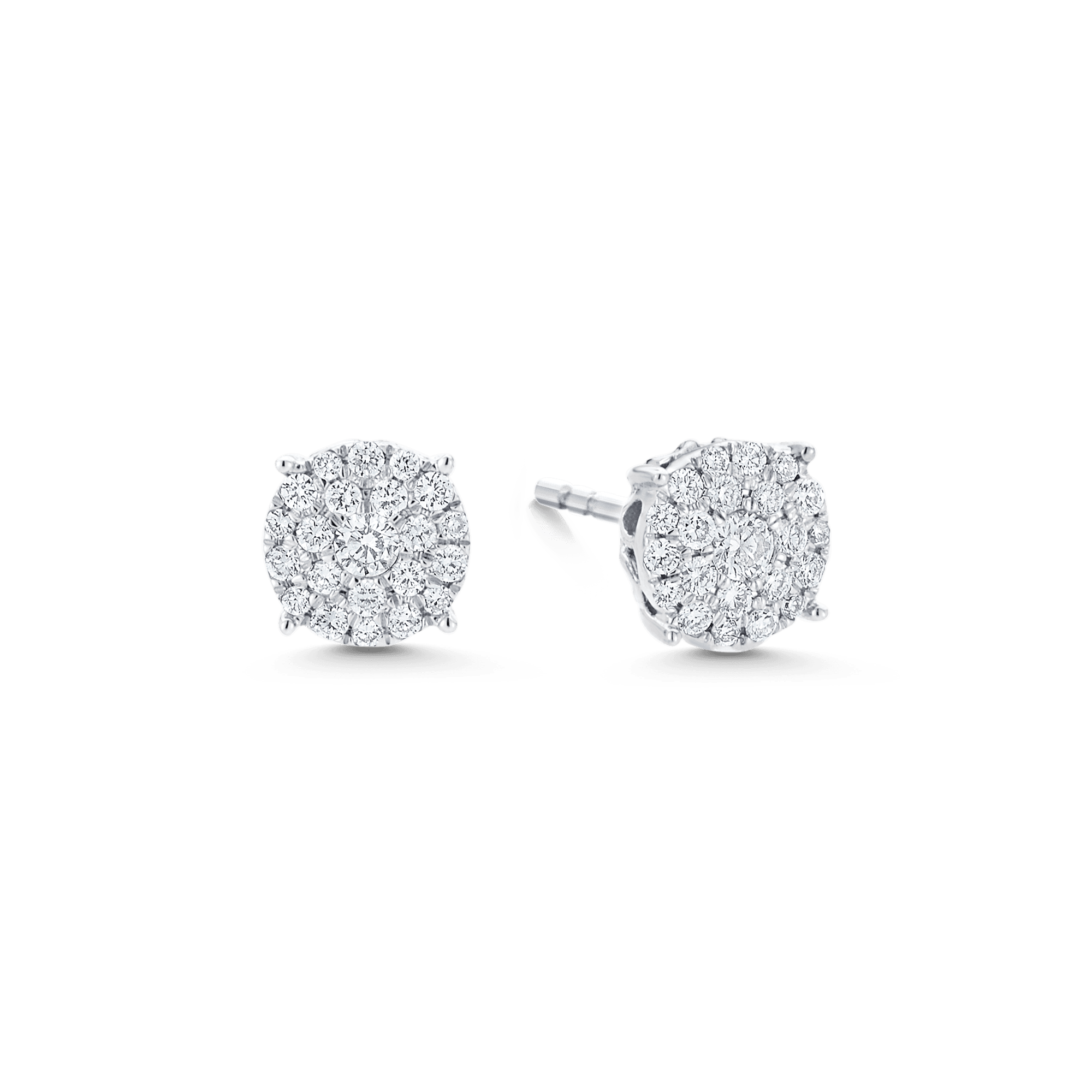 2.0 TCW Round Moissanite Diamond Studs Earrings - crownmoissanite