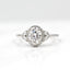 1.33 CT Oval Cut Halo Moissanite Engagement Ring - crownmoissanite