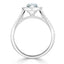 1.52 CT Pear Cut Halo Channel Pave Moissanite Engagement Ring - crownmoissanite